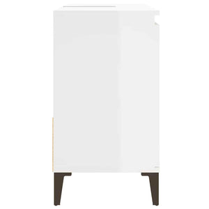 Ντουλάπι Μπάνιου Γυαλιστερό Λευκό 65x33x60 εκ. Επεξεργ. Ξύλο