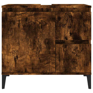 Ντουλάπι Μπάνιου Καπνιστή Δρυς 65x33x60 εκ. Επεξεργασμένο Ξύλο - Pakobazaar