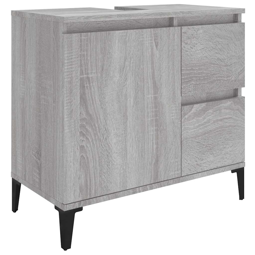 Ντουλάπι Μπάνιου Γκρι Sonoma 65x33x60 εκ. Επεξεργασμένο Ξύλο