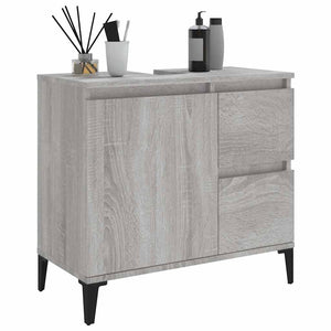 Ντουλάπι Μπάνιου Γκρι Sonoma 65x33x60 εκ. Επεξεργασμένο Ξύλο