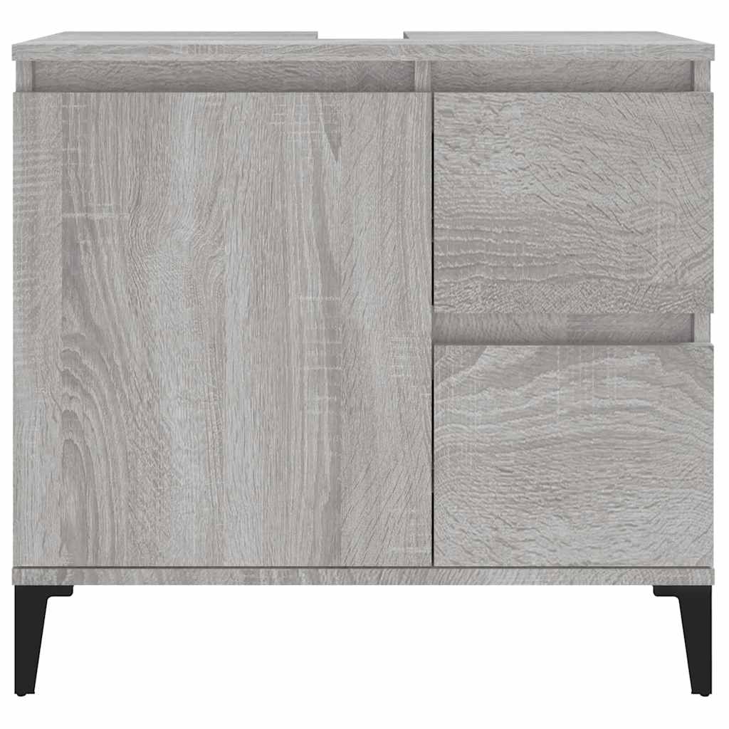 Ντουλάπι Μπάνιου Γκρι Sonoma 65x33x60 εκ. Επεξεργασμένο Ξύλο
