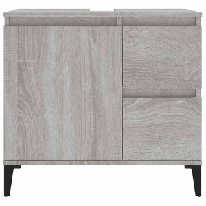 Ντουλάπι Μπάνιου Γκρι Sonoma 65x33x60 εκ. Επεξεργασμένο Ξύλο