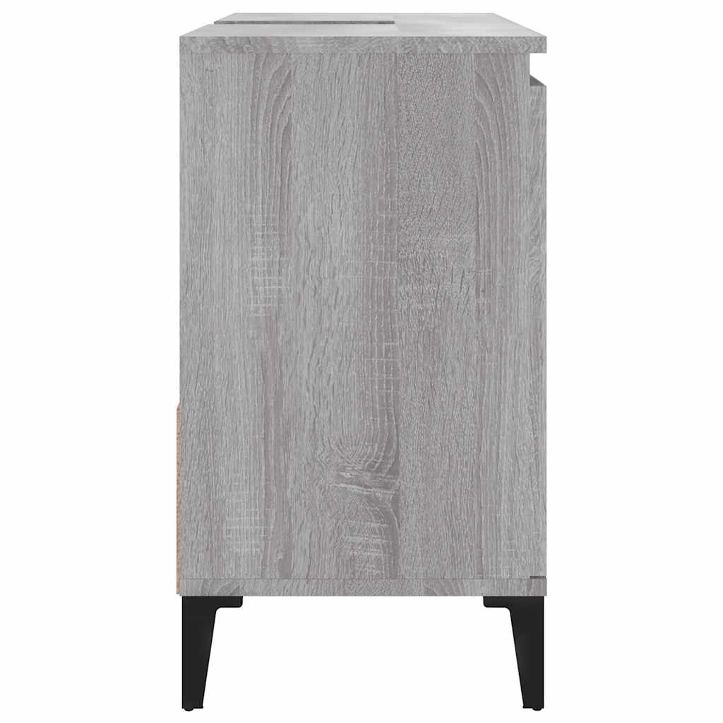 Ντουλάπι Μπάνιου Γκρι Sonoma 65x33x60 εκ. Επεξεργασμένο Ξύλο