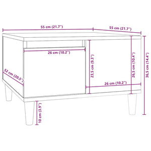 Τραπεζάκι Σαλονιού Sonoma Δρυς 55x55x36,5εκ. Επεξεργασμένο Ξύλο