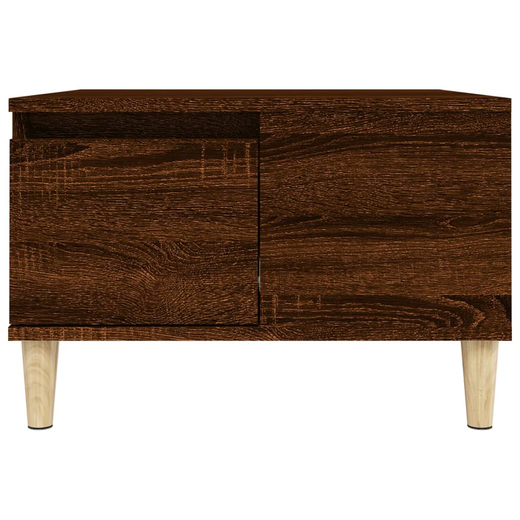 Τραπεζάκι Σαλονιού Καφέ Δρυς 55x55x36,5 εκ. Επεξεργασμένο Ξύλο