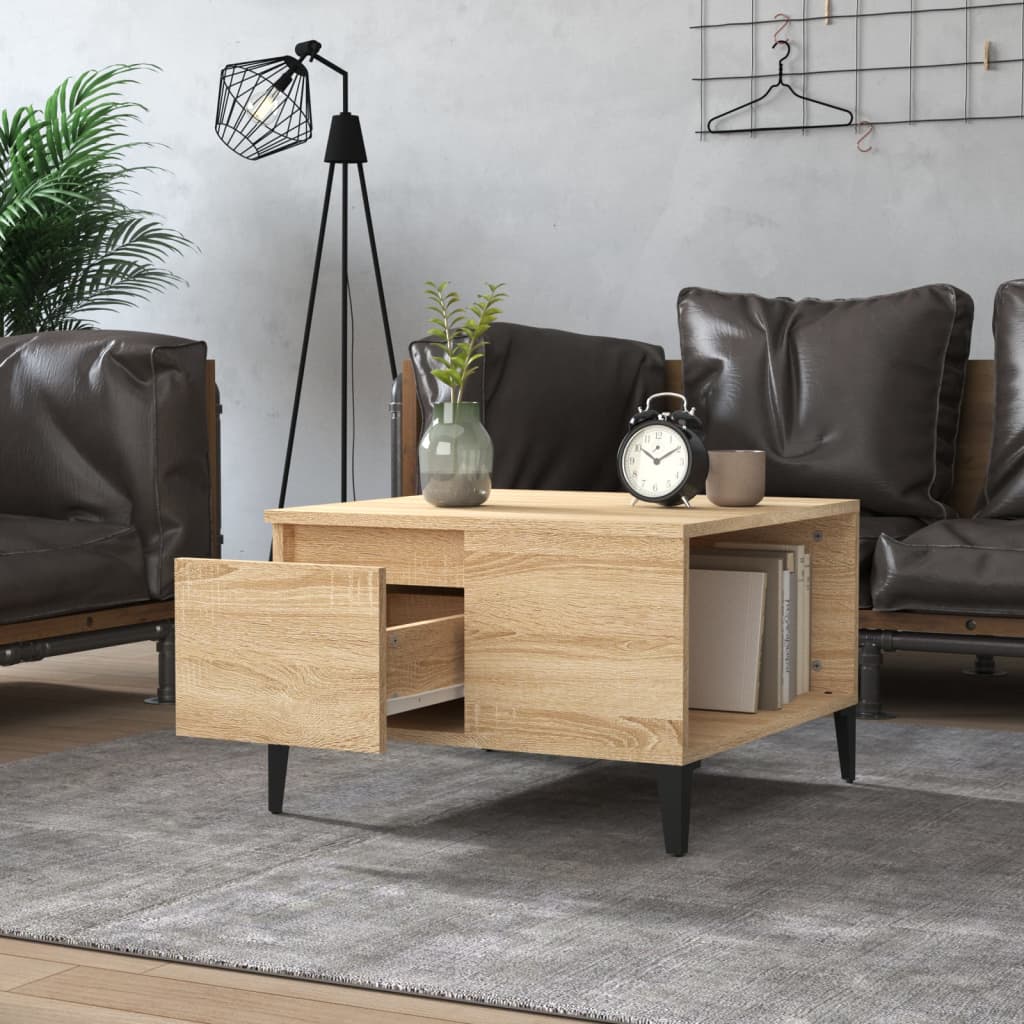 Τραπεζάκι Σαλονιού Sonoma Δρυς 55x55x36,5εκ. Επεξεργασμένο Ξύλο