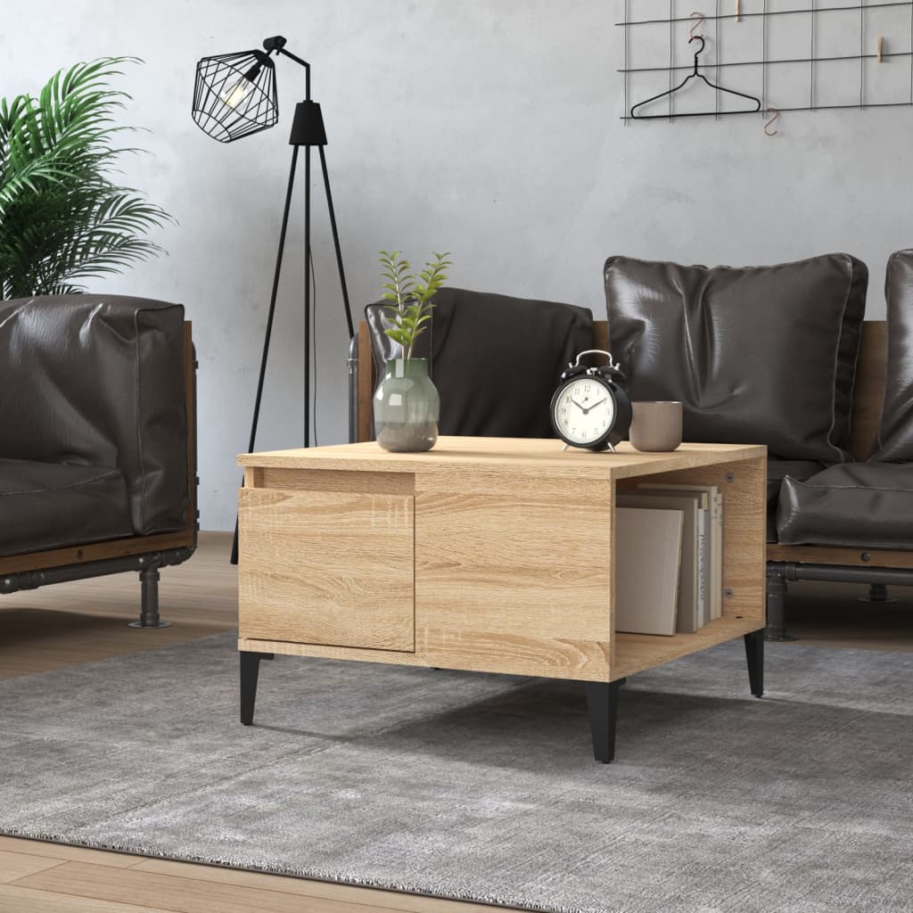 Τραπεζάκι Σαλονιού Sonoma Δρυς 55x55x36,5εκ. Επεξεργασμένο Ξύλο