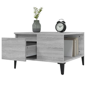 Τραπεζάκι Σαλονιού Γκρι Sonoma 55x55x36,5εκ. Επεξεργασμένο Ξύλο