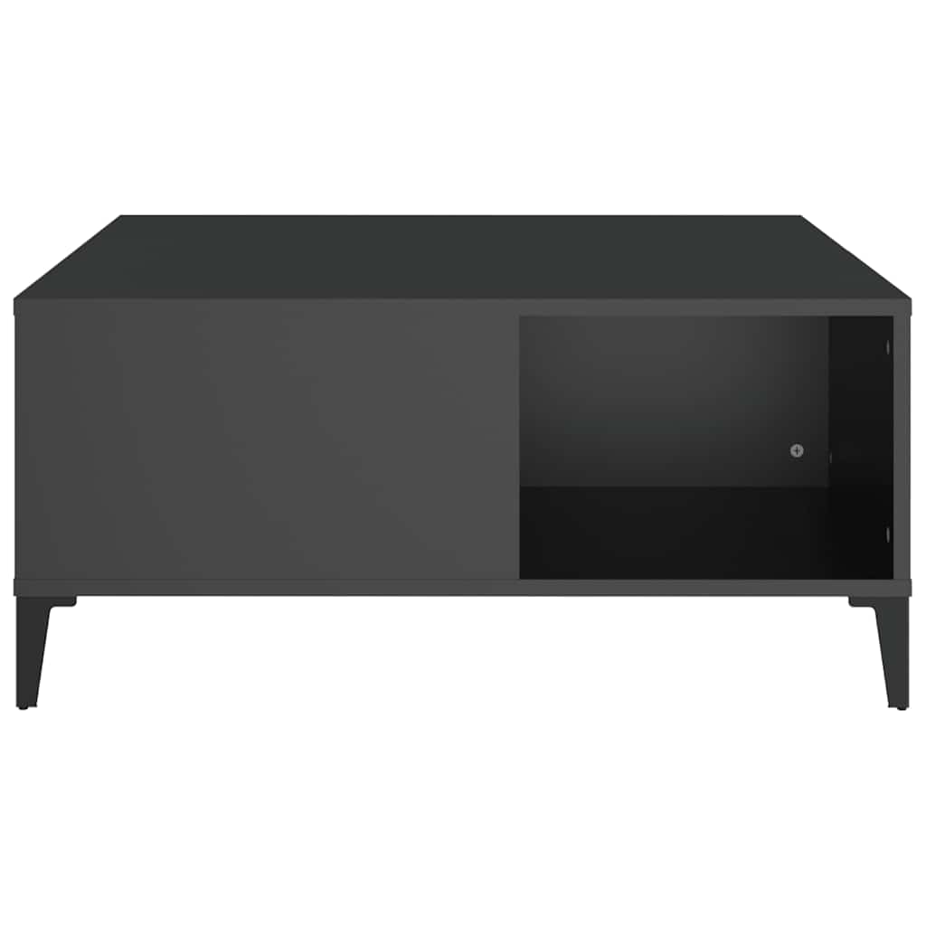 Τραπεζάκι Σαλονιού Μαύρο 80 x 80 x 36,5 εκ. Επεξεργασμένο Ξύλο - Pakobazaar