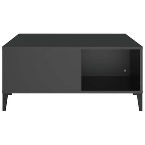 Τραπεζάκι Σαλονιού Μαύρο 80 x 80 x 36,5 εκ. Επεξεργασμένο Ξύλο - Pakobazaar