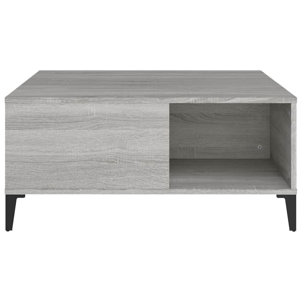 Τραπεζάκι Σαλονιού Γκρι Sonoma 80x80x36,5εκ. Επεξεργασμένο Ξύλο