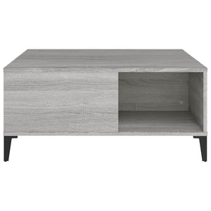 Τραπεζάκι Σαλονιού Γκρι Sonoma 80x80x36,5εκ. Επεξεργασμένο Ξύλο