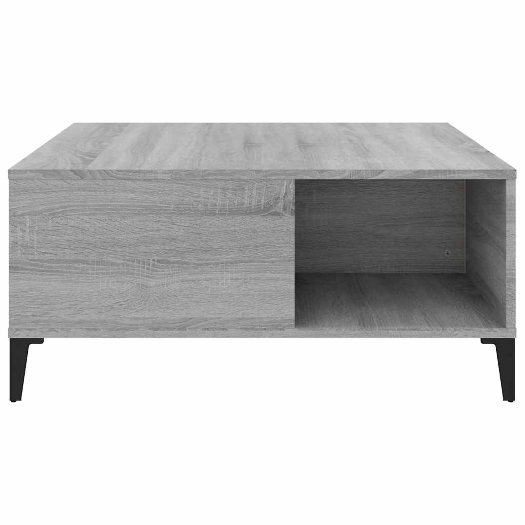 Τραπεζάκι Σαλονιού Γκρι Sonoma 80x80x36,5εκ. Επεξεργασμένο Ξύλο