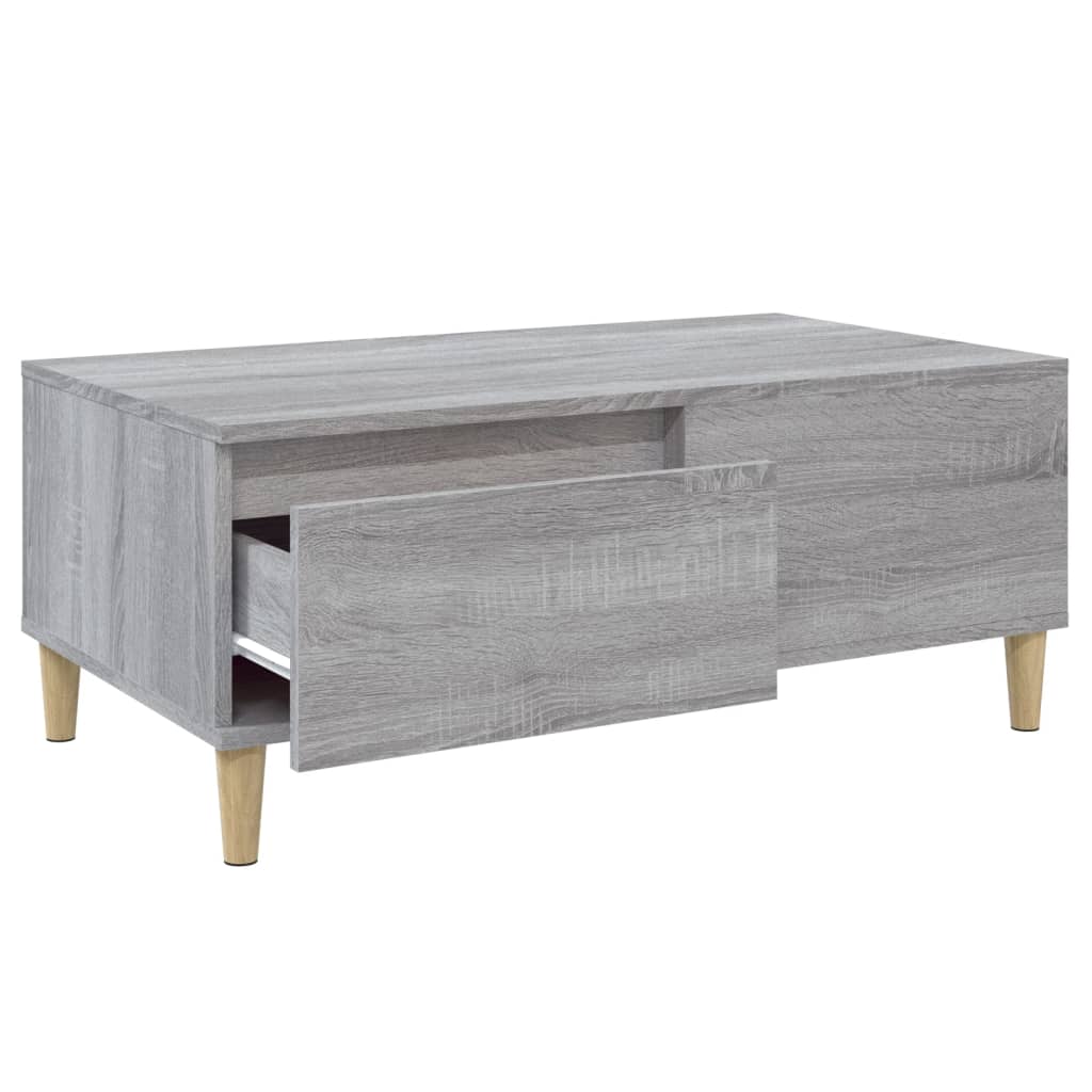 Τραπεζάκι Σαλονιού Γκρι Sonoma 90x50x36,5εκ. Επεξεργασμένο Ξύλο