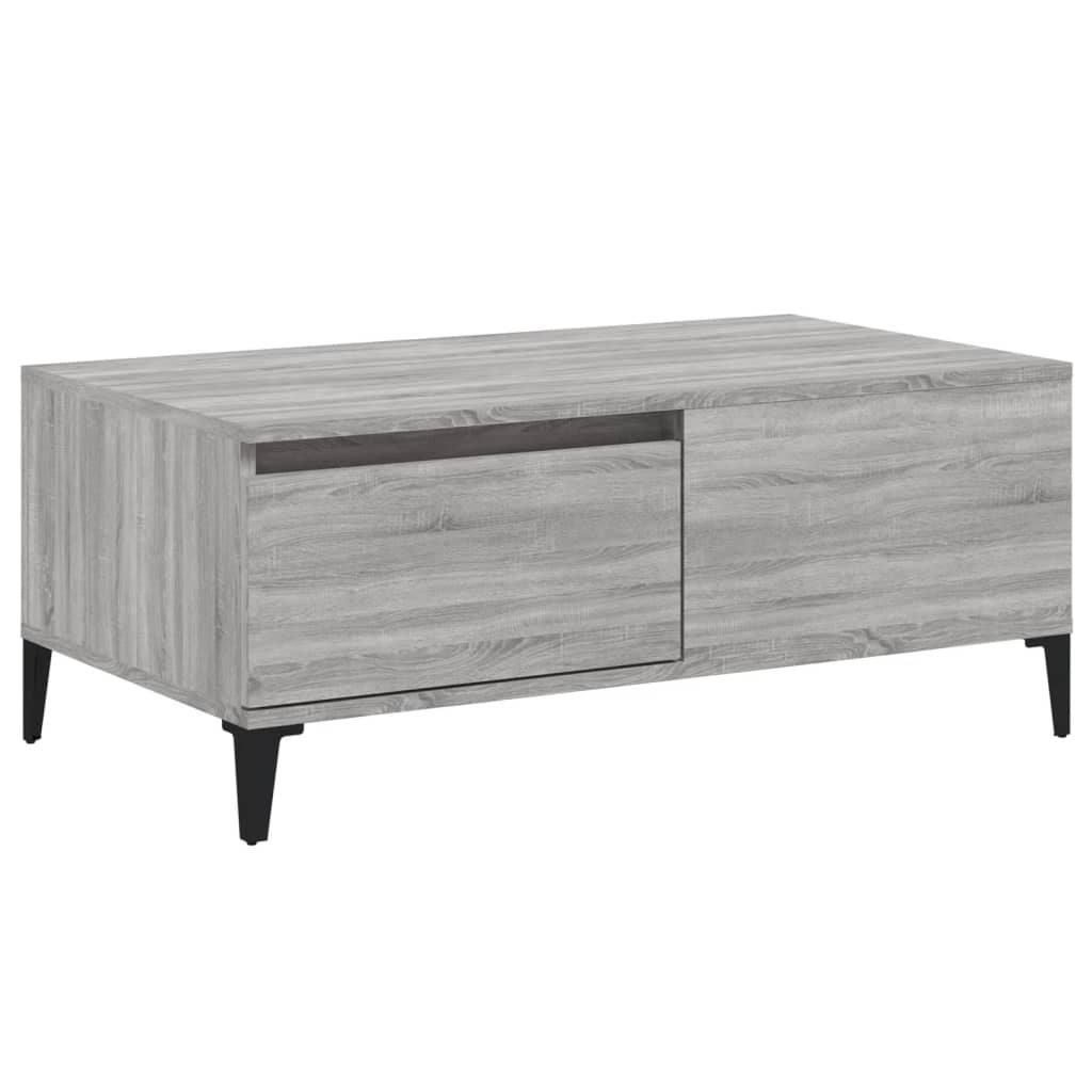Τραπεζάκι Σαλονιού Γκρι Sonoma 90x50x36,5εκ. Επεξεργασμένο Ξύλο