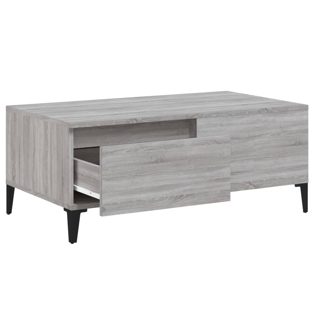 Τραπεζάκι Σαλονιού Γκρι Sonoma 90x50x36,5εκ. Επεξεργασμένο Ξύλο