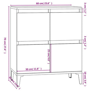 Ντουλάπι Γκρι Sonoma 60x35x70 εκ. από Επεξεργασμένο Ξύλο - Pakobazaar