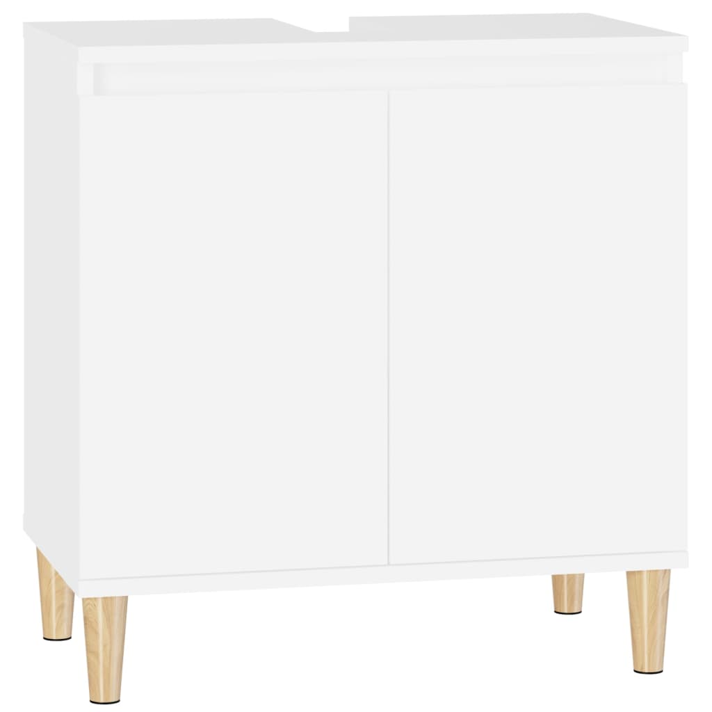 Ντουλάπι Νιπτήρα Λευκό 58 x 33 x 60 εκ. από Επεξεργασμένο Ξύλο - Pakobazaar