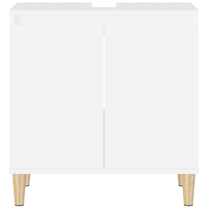 Ντουλάπι Νιπτήρα Λευκό 58 x 33 x 60 εκ. από Επεξεργασμένο Ξύλο - Pakobazaar