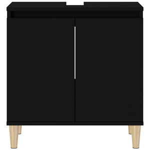 Ντουλάπι Νιπτήρα Μαύρο 58x33x60 εκ. Επεξεργασμένο Ξύλο - Pakobazaar