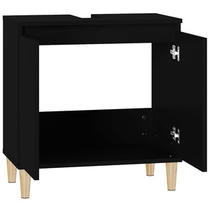 Ντουλάπι Νιπτήρα Μαύρο 58x33x60 εκ. Επεξεργασμένο Ξύλο - Pakobazaar