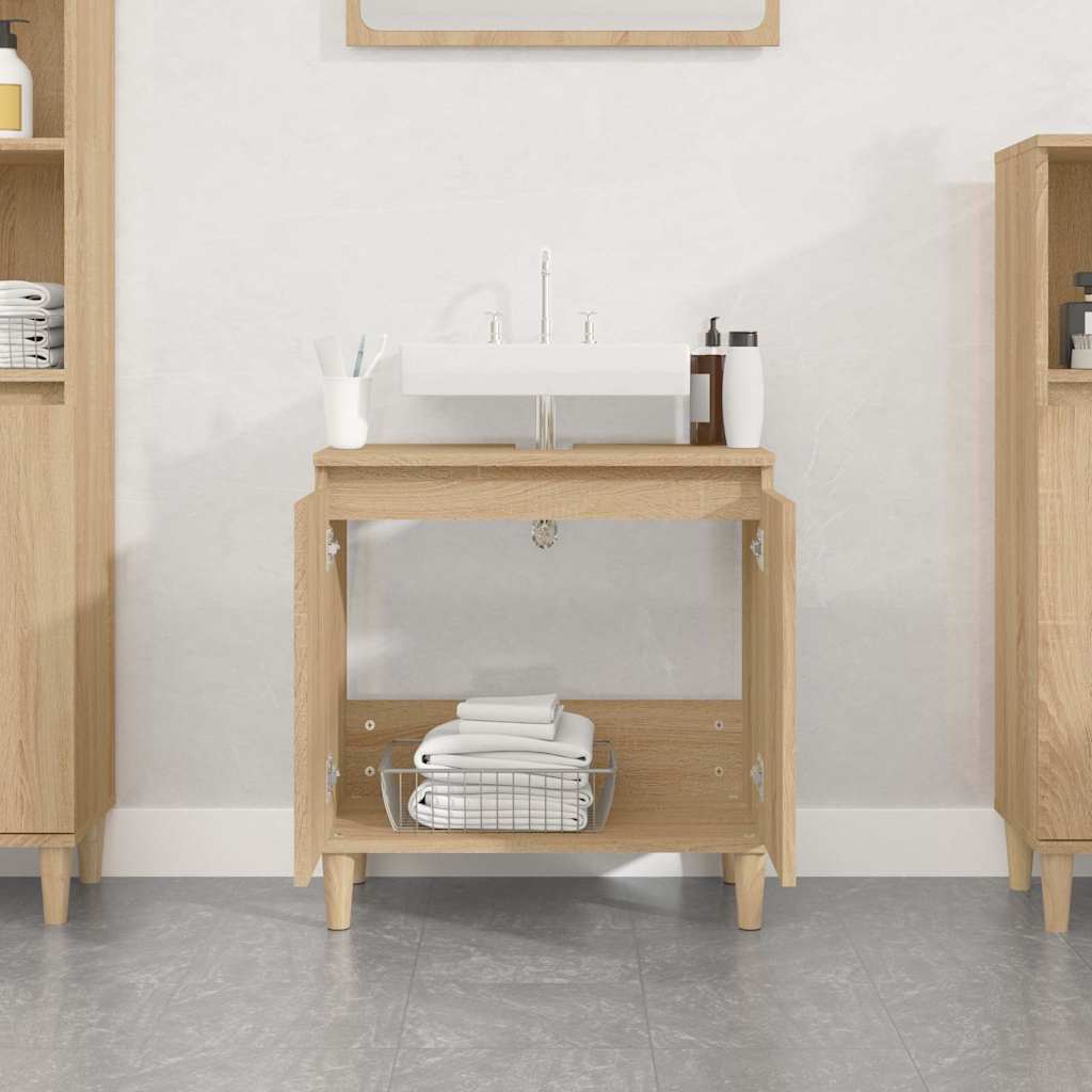 Ντουλάπι Νιπτήρα Sonoma Δρυς 58x33x60 εκ. Επεξεργασμένο Ξύλο