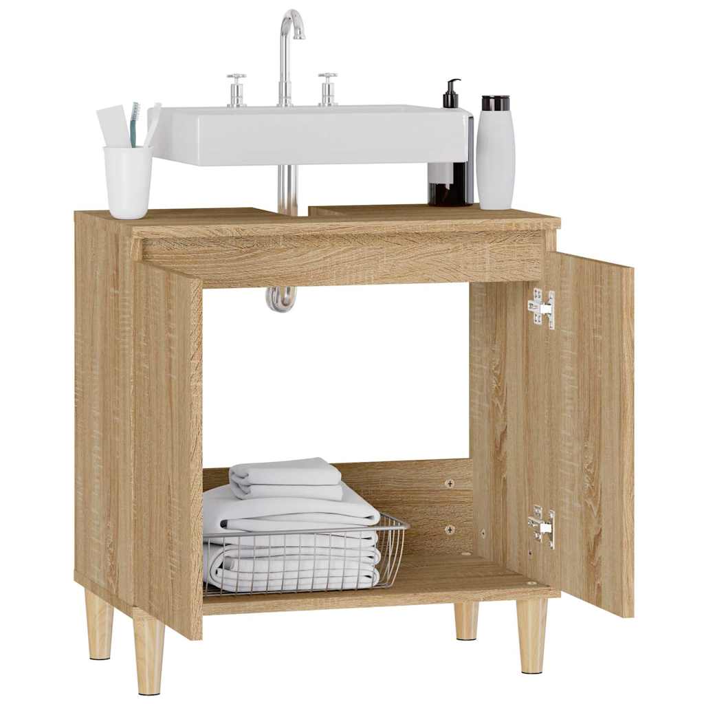 Ντουλάπι Νιπτήρα Sonoma Δρυς 58x33x60 εκ. Επεξεργασμένο Ξύλο