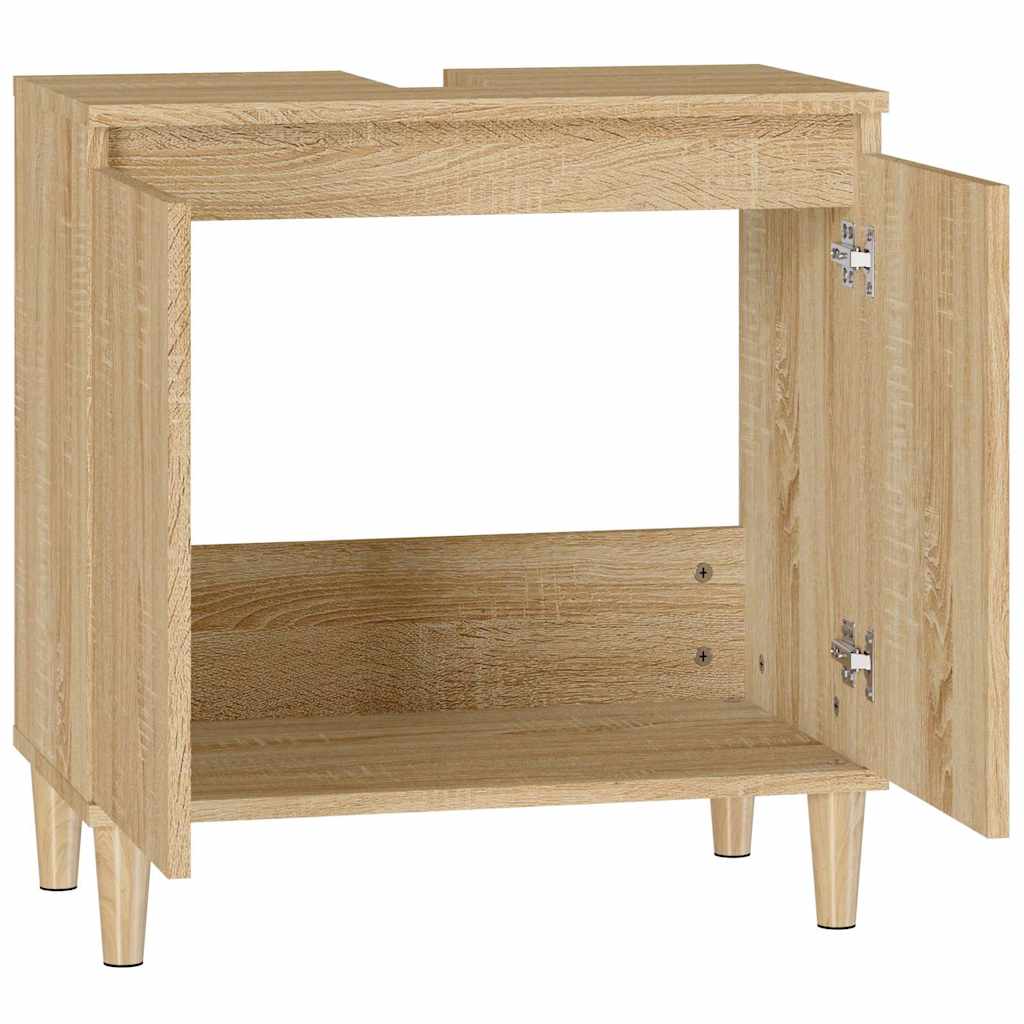 Ντουλάπι Νιπτήρα Sonoma Δρυς 58x33x60 εκ. Επεξεργασμένο Ξύλο
