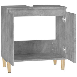 Ντουλάπι Νιπτήρα Γκρι Σκυρ. 58x33x60 εκ. Επεξεργασμένο Ξύλο