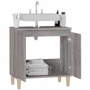 Ντουλάπι Νιπτήρα Grey Sonoma 58 x 33 x 60 εκ. Επεξεργ. Ξύλο