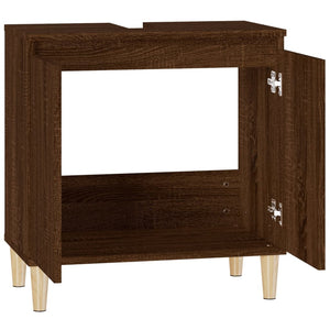 Ντουλάπι Νιπτήρα Καφέ Δρυς 58x33x60 εκ. Επεξεργασμένο Ξύλο