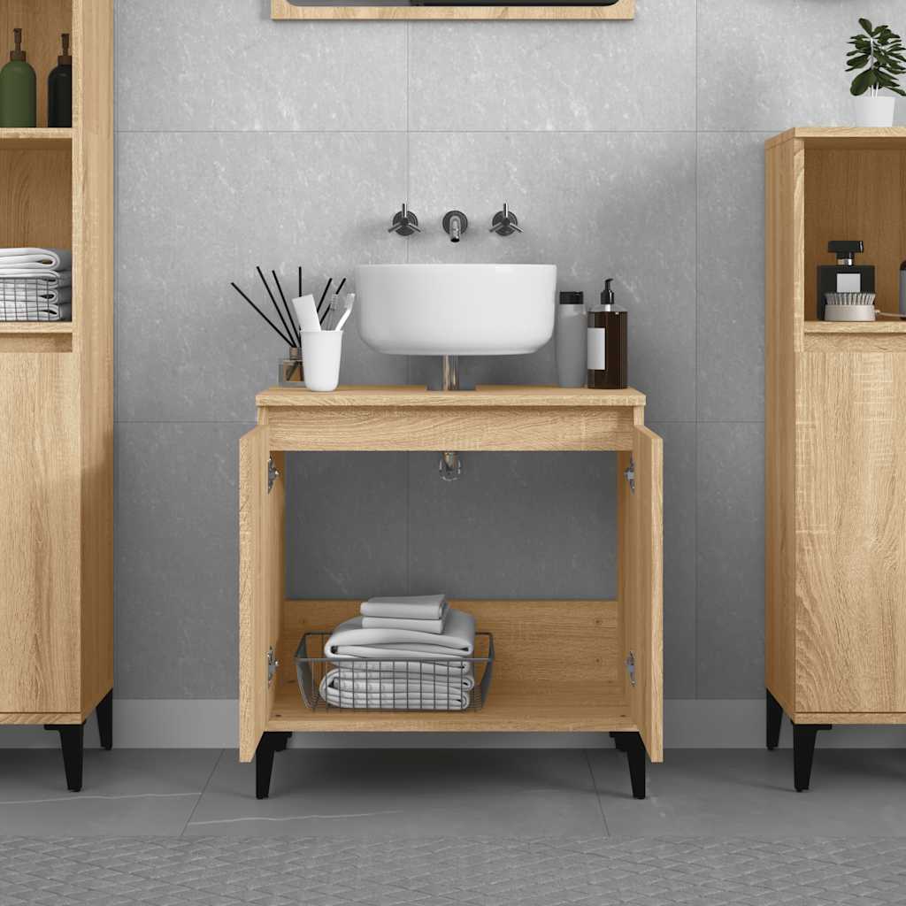 Ντουλάπι Νιπτήρα Sonoma Δρυς 58x33x60 εκ. Επεξεργασμένο Ξύλο