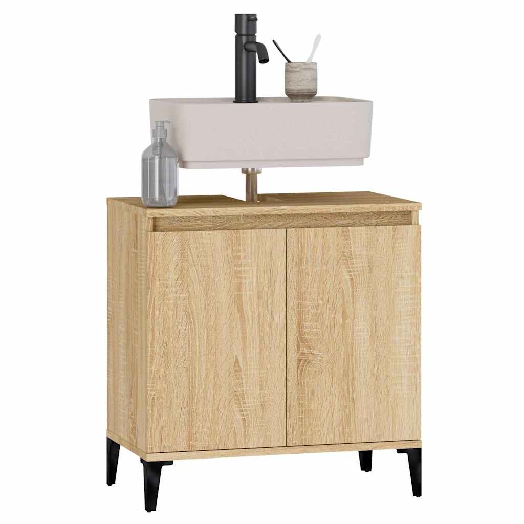 Ντουλάπι Νιπτήρα Sonoma Δρυς 58x33x60 εκ. Επεξεργασμένο Ξύλο