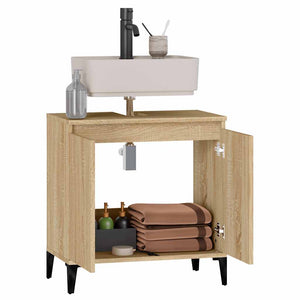 Ντουλάπι Νιπτήρα Sonoma Δρυς 58x33x60 εκ. Επεξεργασμένο Ξύλο