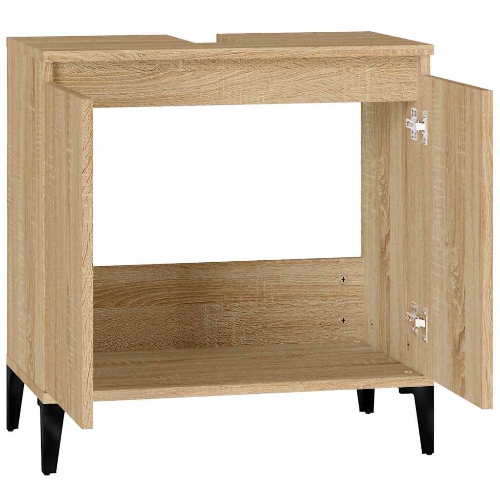 Ντουλάπι Νιπτήρα Sonoma Δρυς 58x33x60 εκ. Επεξεργασμένο Ξύλο