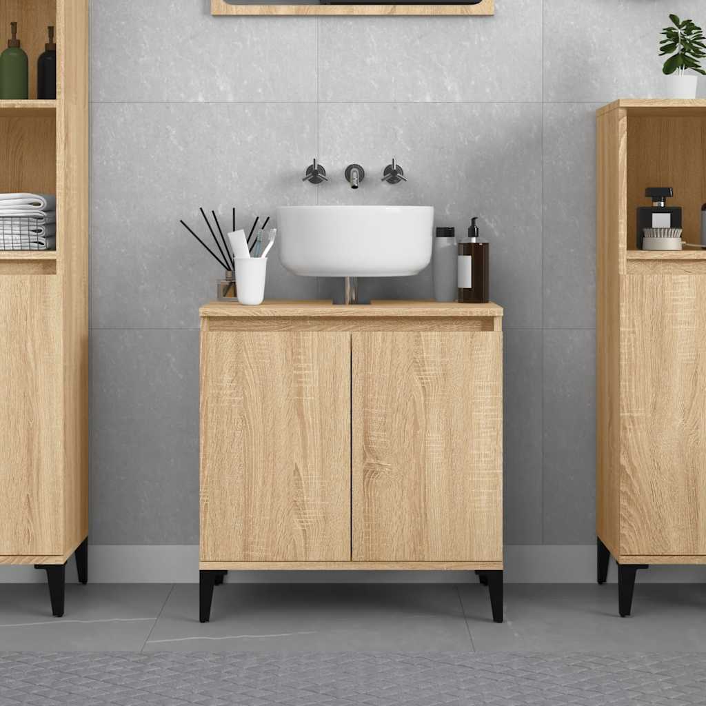 Ντουλάπι Νιπτήρα Sonoma Δρυς 58x33x60 εκ. Επεξεργασμένο Ξύλο