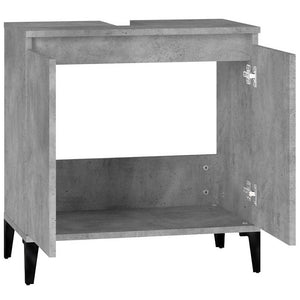 Ντουλάπι Νιπτήρα Γκρι Σκυρ. 58x33x60 εκ. Επεξεργασμένο Ξύλο