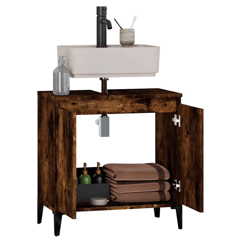 Ντουλάπι Νιπτήρα Καπνιστή Δρυς 58x33x60 εκ. Επεξεργ. Ξύλο