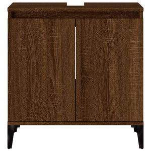Ντουλάπι Νιπτήρα Καφέ Δρυς 58x33x60 εκ. Επεξεργασμένο Ξύλο