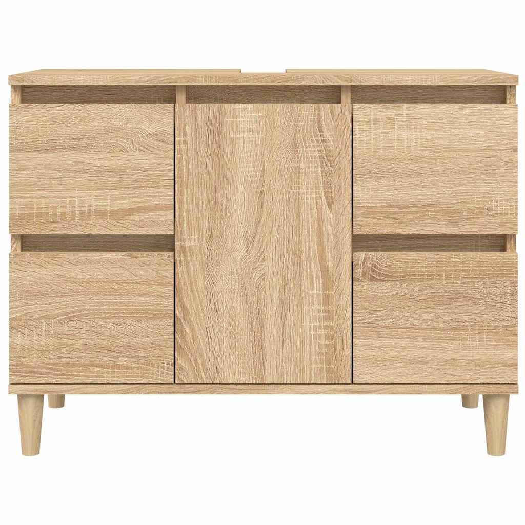 Ντουλάπι Νιπτήρα Sonoma Δρυς 80x33x60 εκ. Επεξεργασμένο Ξύλο - Pakobazaar