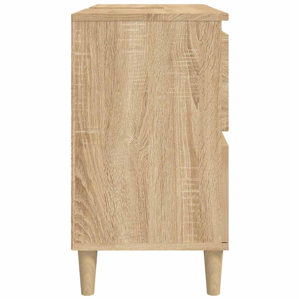 Ντουλάπι Νιπτήρα Sonoma Δρυς 80x33x60 εκ. Επεξεργασμένο Ξύλο - Pakobazaar
