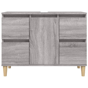 Ντουλάπι Νιπτήρα Γκρι Sonoma 80 x 33 x 60εκ. Επεξεργασμένο Ξύλο