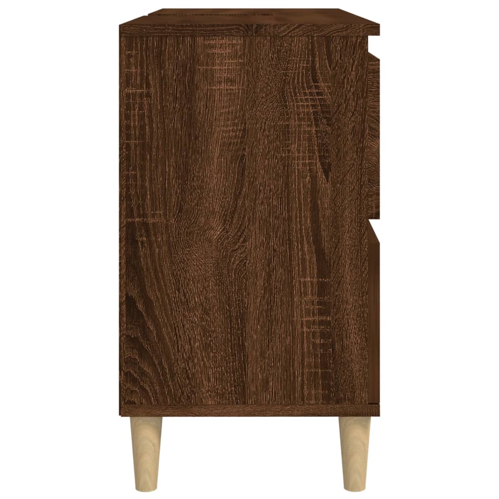 Ντουλάπι Νιπτήρα Καφέ Δρυς 80 x 33 x 60 εκ. Επεξεργασμένο Ξύλο - Pakobazaar