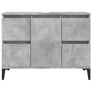 Ντουλάπι Νιπτήρα Γκρι Σκυρ. 80 x 33 x 60 εκ. Επεξεργασμένο Ξύλο