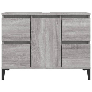 Ντουλάπι Νιπτήρα Γκρι Sonoma 80 x 33 x 60εκ. Επεξεργασμένο Ξύλο