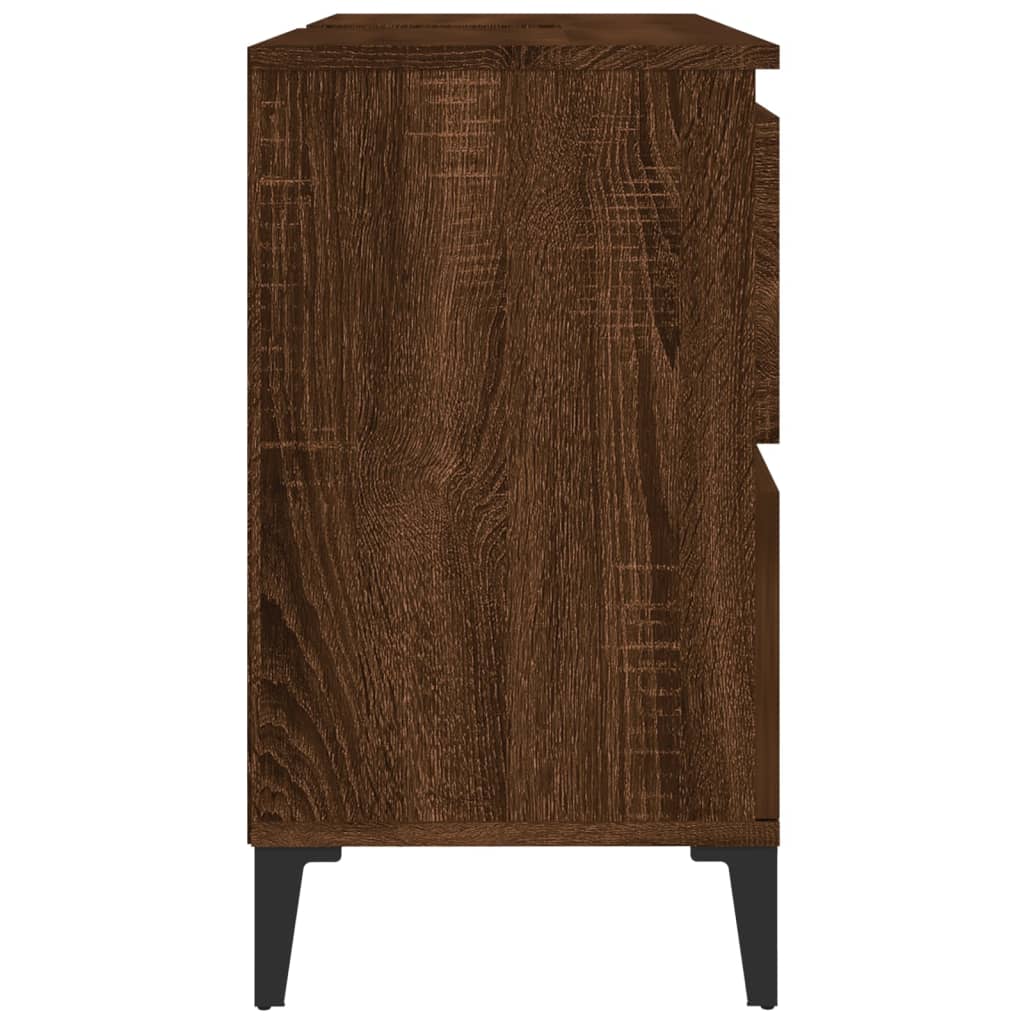 Ντουλάπι Νιπτήρα Καφέ Δρυς 80 x 33 x 60 εκ. Επεξεργασμένο Ξύλο - Pakobazaar