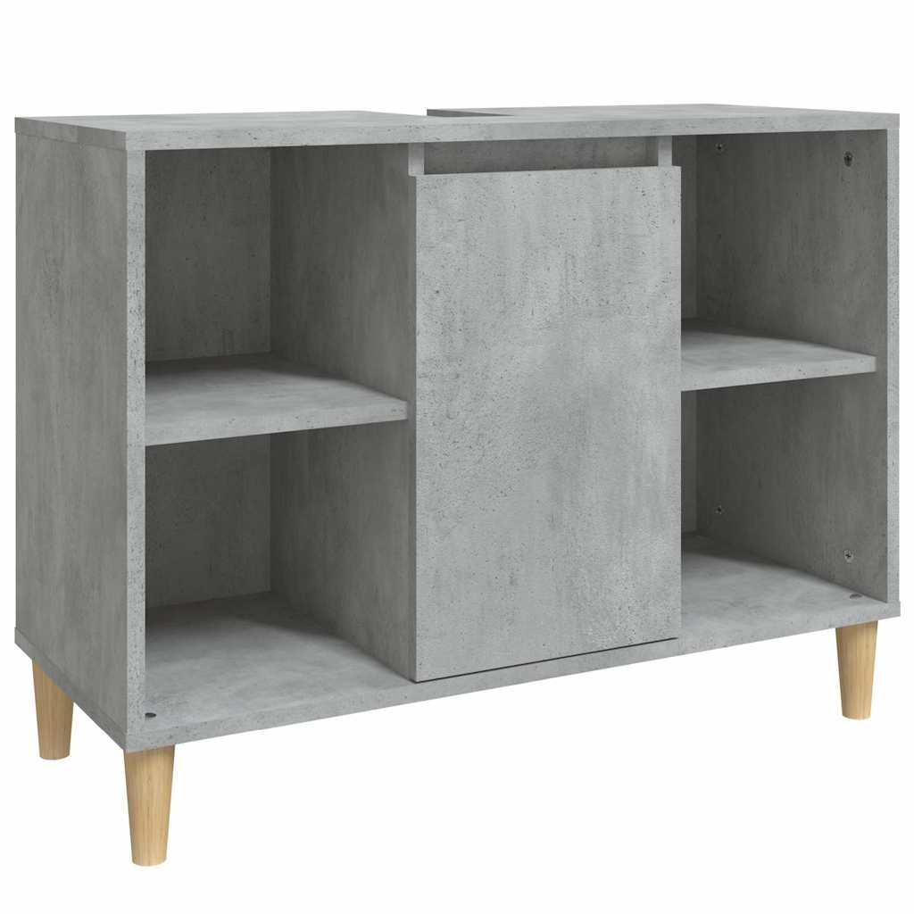Ντουλάπι Νιπτήρα Γκρι Σκυρ. 80 x 33 x 60 εκ. Επεξεργασμένο Ξύλο