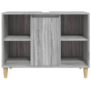 Ντουλάπι Νιπτήρα Γκρι Sonoma 80 x 33 x 60εκ. Επεξεργασμένο Ξύλο