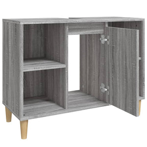 Ντουλάπι Νιπτήρα Γκρι Sonoma 80 x 33 x 60εκ. Επεξεργασμένο Ξύλο