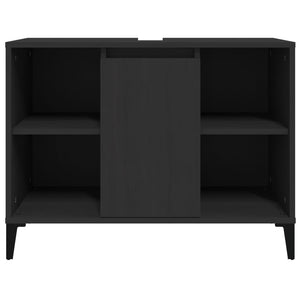 Ντουλάπι Νιπτήρα Μαύρο 80 x 33 x 60 εκ. Επεξεργασμένο Ξύλο - Pakobazaar